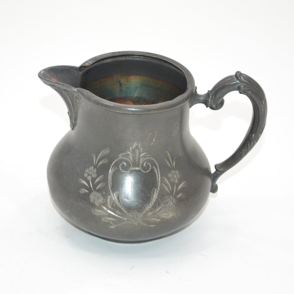 Victorian Antique Richfield Quadruple Plate Silver Creamer Cream Pitcher